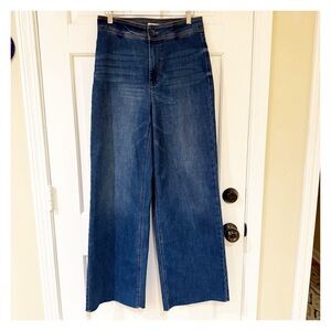 Oat New York High Rise Wide Leg Crop Jeans size 6/28